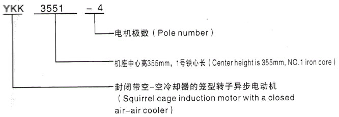 YKK系列(H355-1000)高压YJTFKK5603-2/1800KW三相异步电机西安泰富西玛电机型号说明